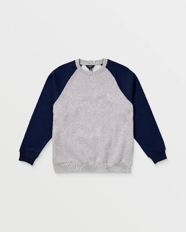 Contrast Crew Sweatshirt - Navy Paint