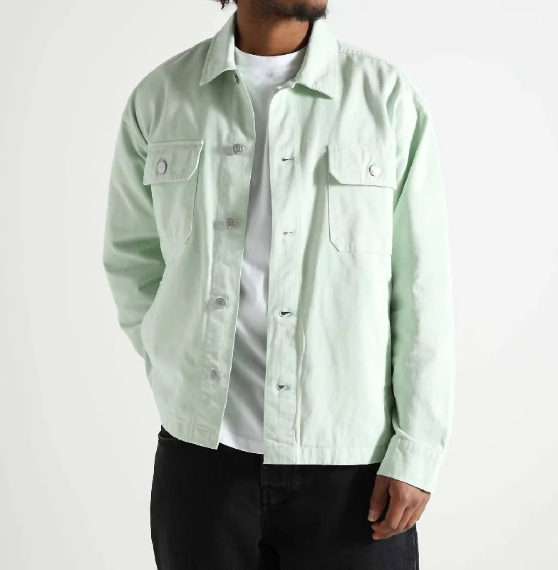 Division Shirt Jacket In Pigment Surf Spray