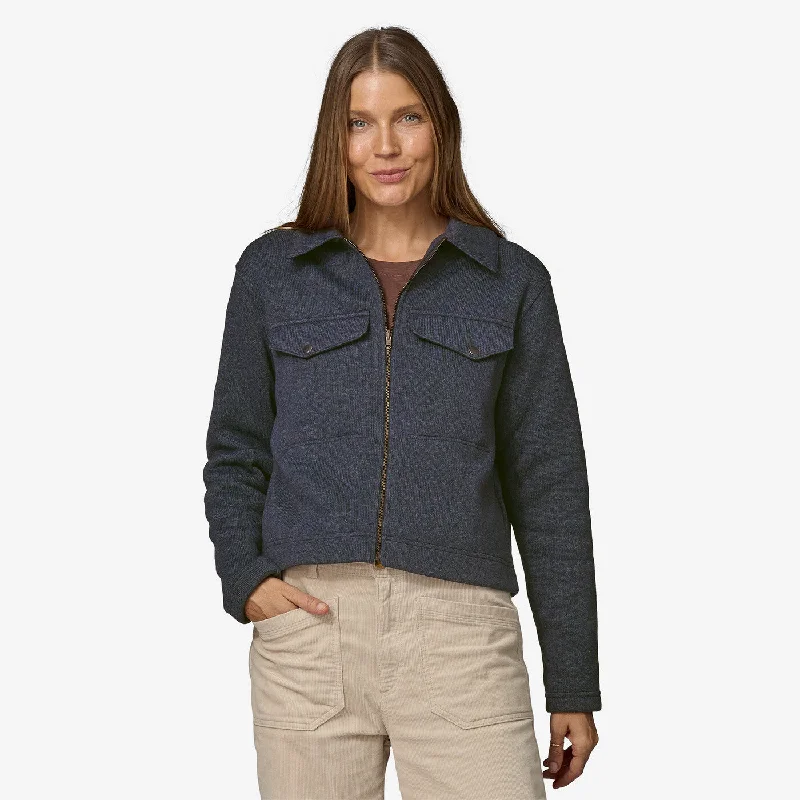 Women's Better Sweater Zippered Fleece Chore Jacket - Pitch Blue