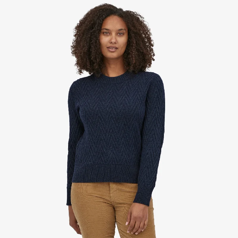 Women's Recycled Wool-Blend Crewneck Sweater - Smolder Blue