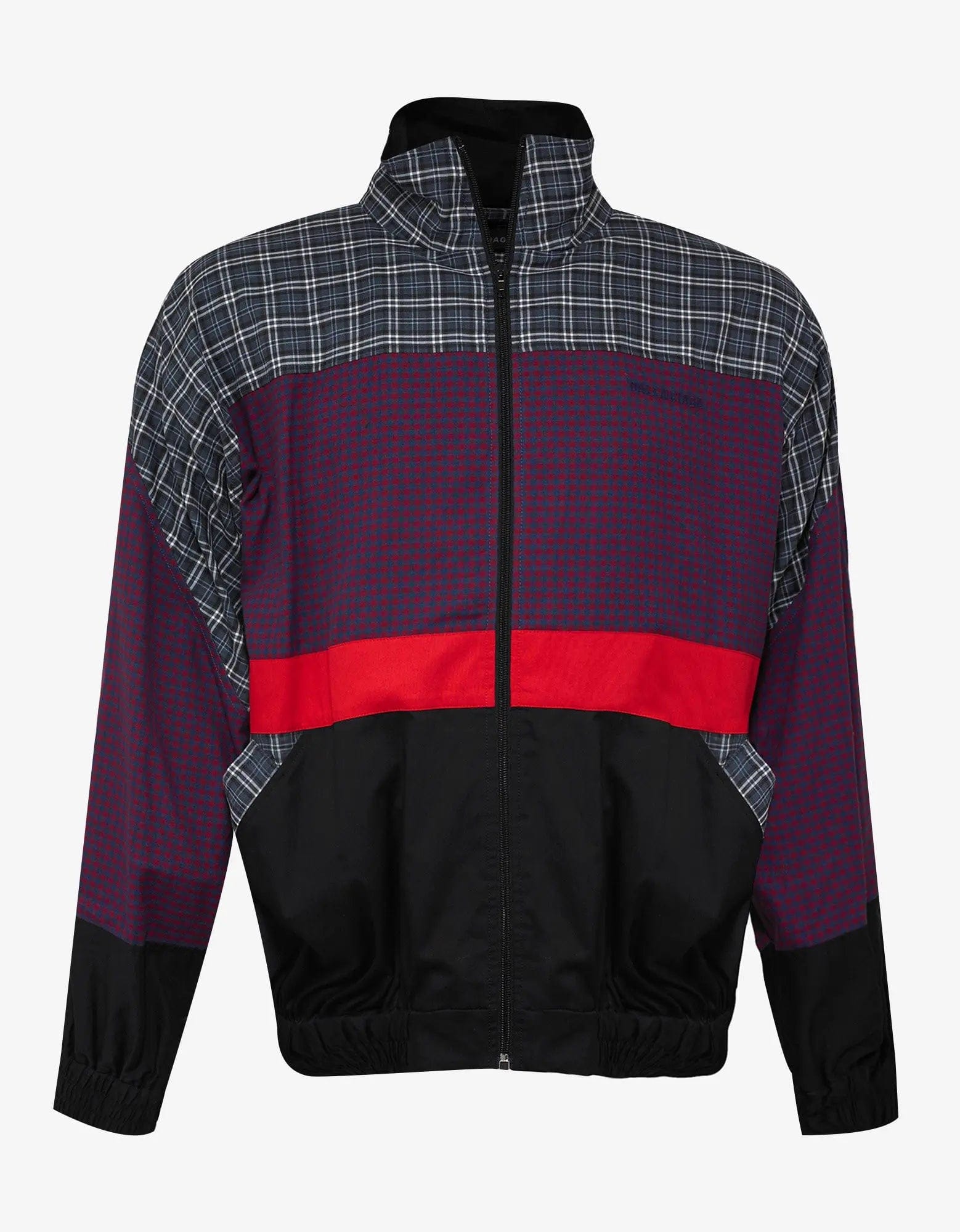 Balenciaga Poplin 80s Check Zip Sweatshirt