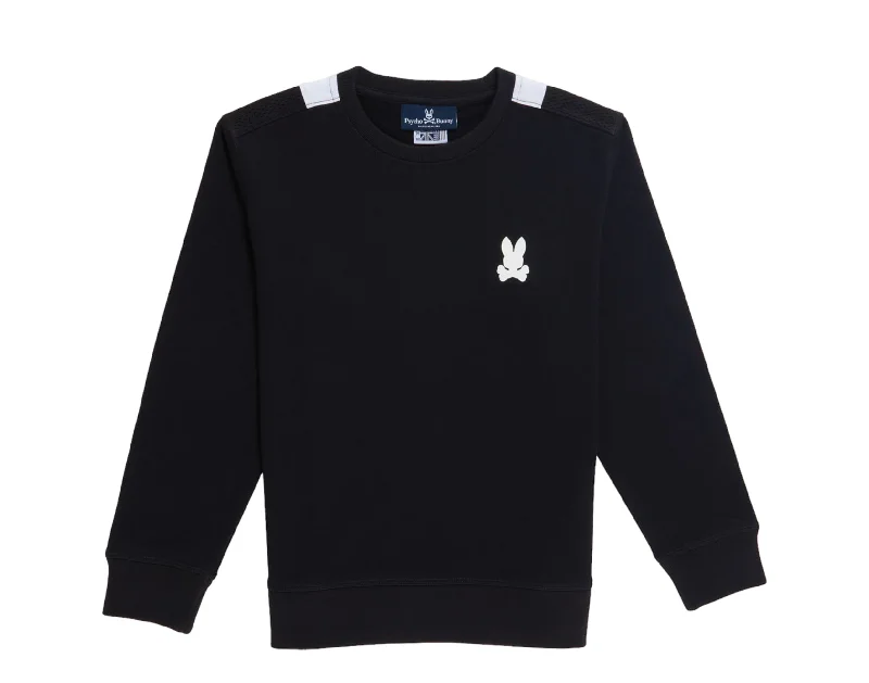 Psycho Bunny Kids' Wilkes Sweatshirt Black/White B0S259W1FT-BLK