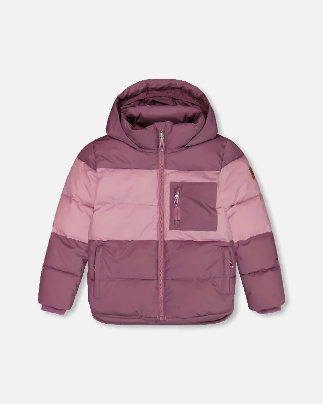 Puffy Jacket Lilac And Purple