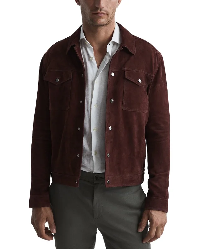 Reiss Jagger Suede Trucker Jacket