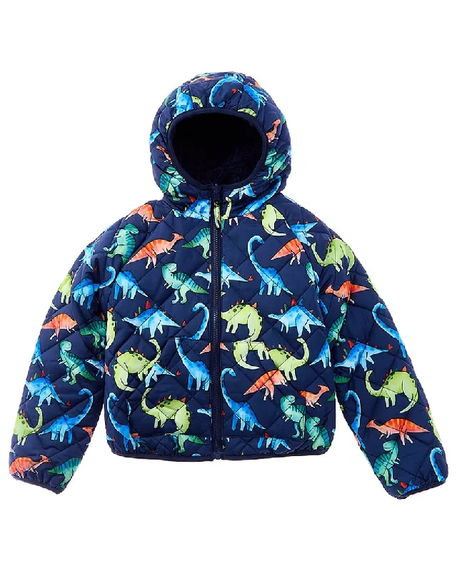 Rothschild Kids Dino Diamond Quilt Reversible Jacket