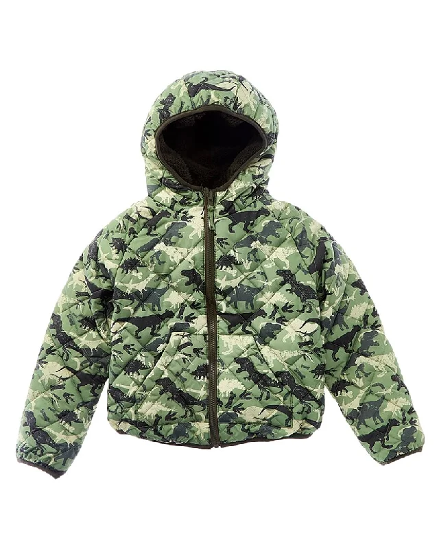 Rothschild Kids Dino Diamond Quilt Reversible Jacket