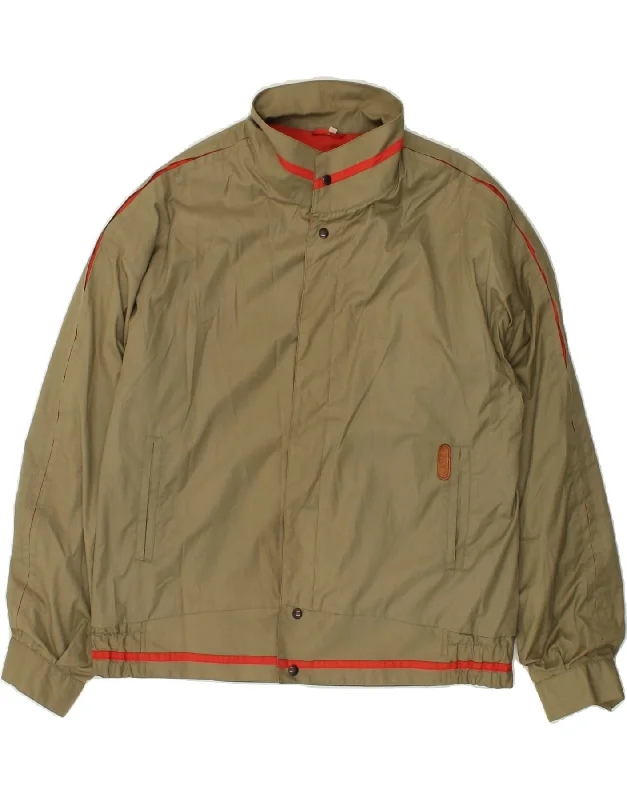 SPORTMAN Mens Bomber Jacket IT 52 XL Khaki Cotton