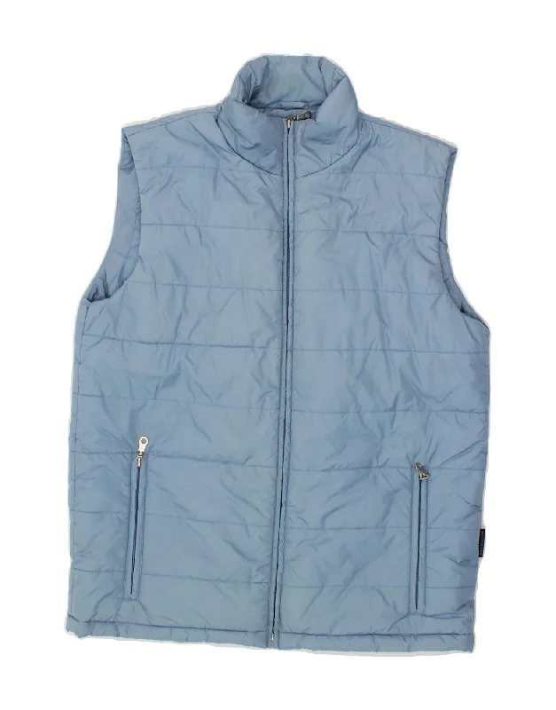 THE SWEATER SHOP Mens Padded Gilet UK 38 Medium Blue