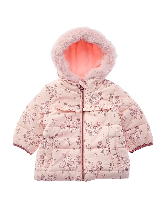 Wippette Floral Bunny Print Quilted Puffer Jacket