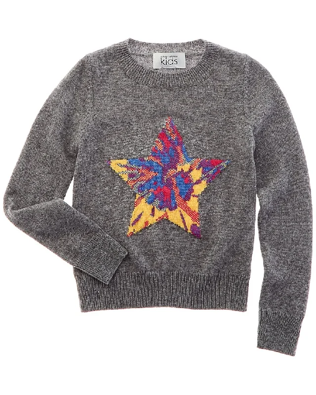 Autumn Cashmere Jacquard Tie-Dye Star Wool & Cashmere-Blend Sweater