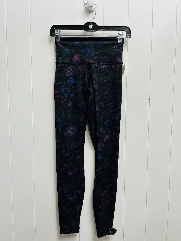 Black & Purple Athletic Leggings Lululemon, Size 4