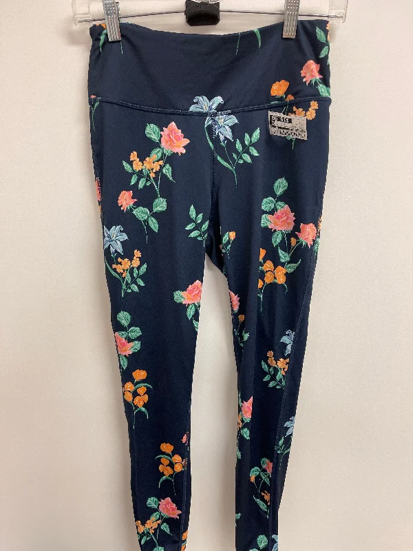 Floral Print Athletic Leggings Crown And Ivy, Size S