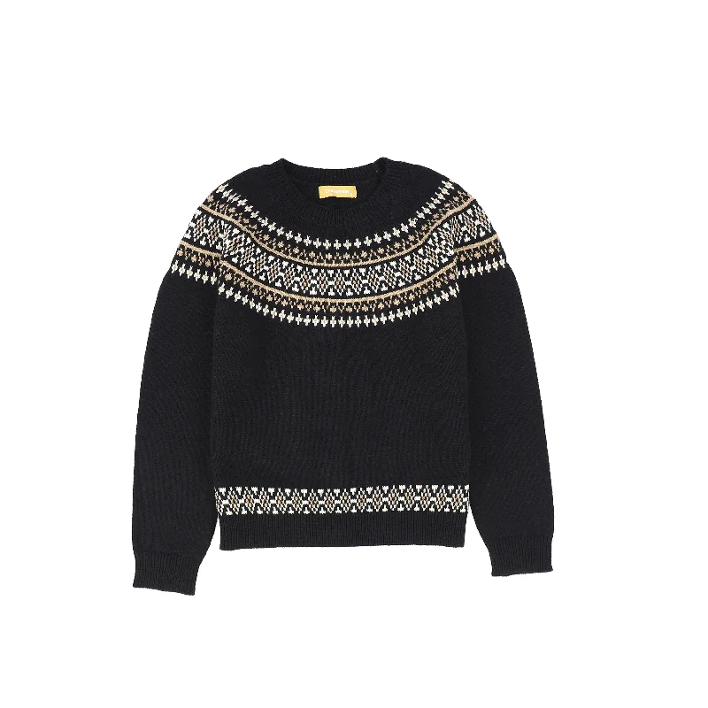 Le Bourdon Black/Ivory Fairisle Sweater [FINAL SALE]