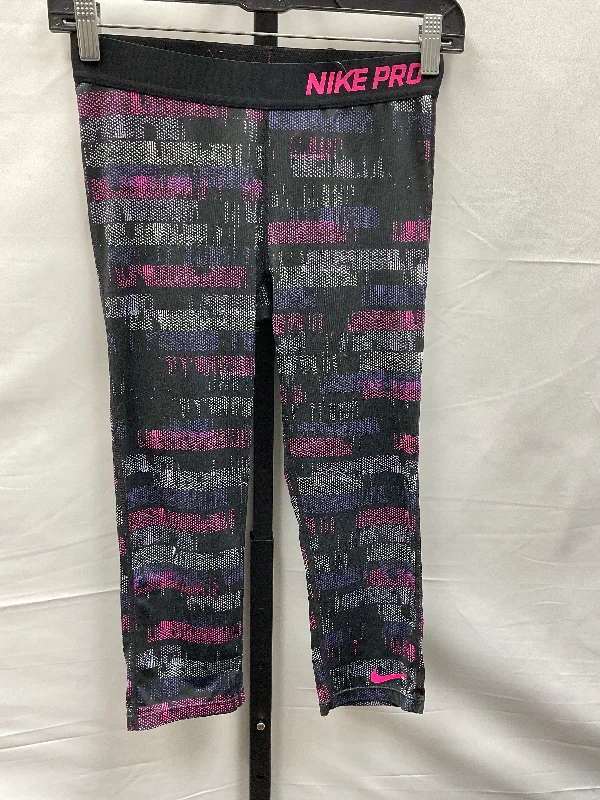 Multi-colored Athletic Leggings Capris Nike Apparel, Size Xl