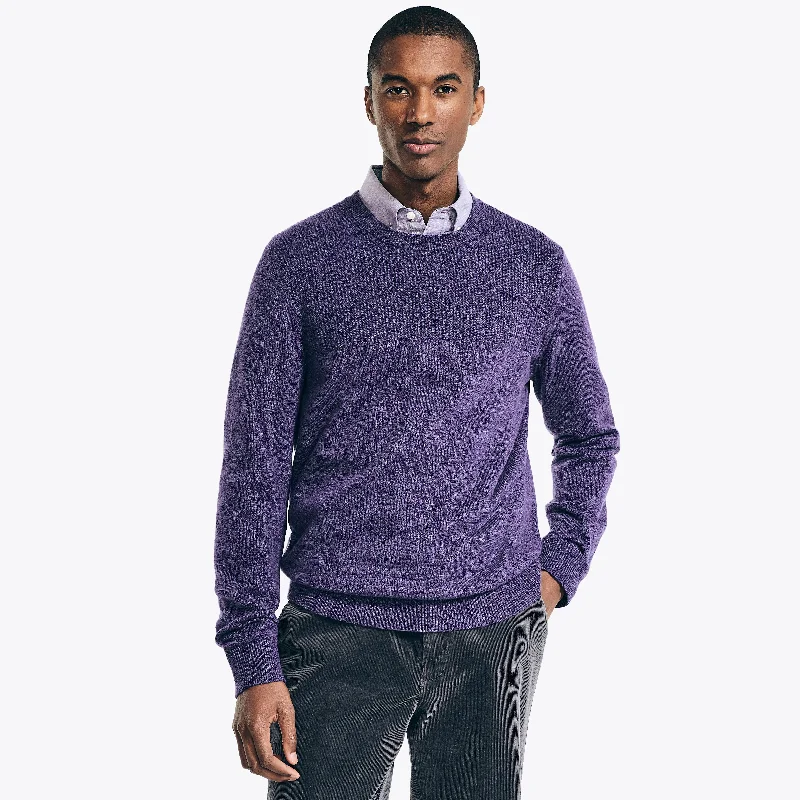 Nautica Mens Sustainably Crafted Textured Crewneck Sweater