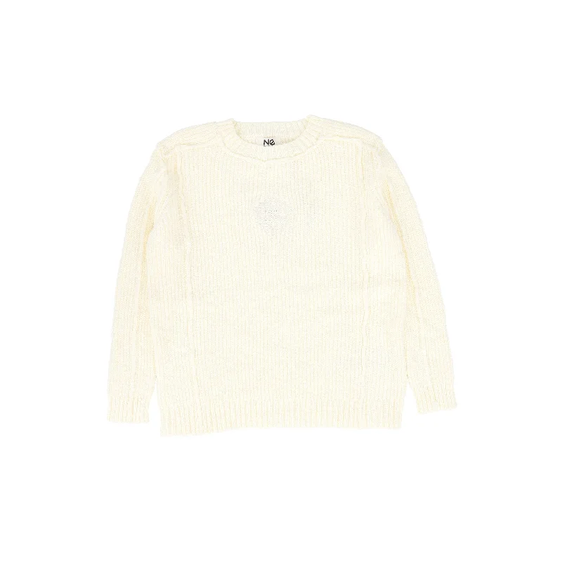 NOMA CREAM TONAL EMBLEM KNIT SWEATER [FINAL SALE]