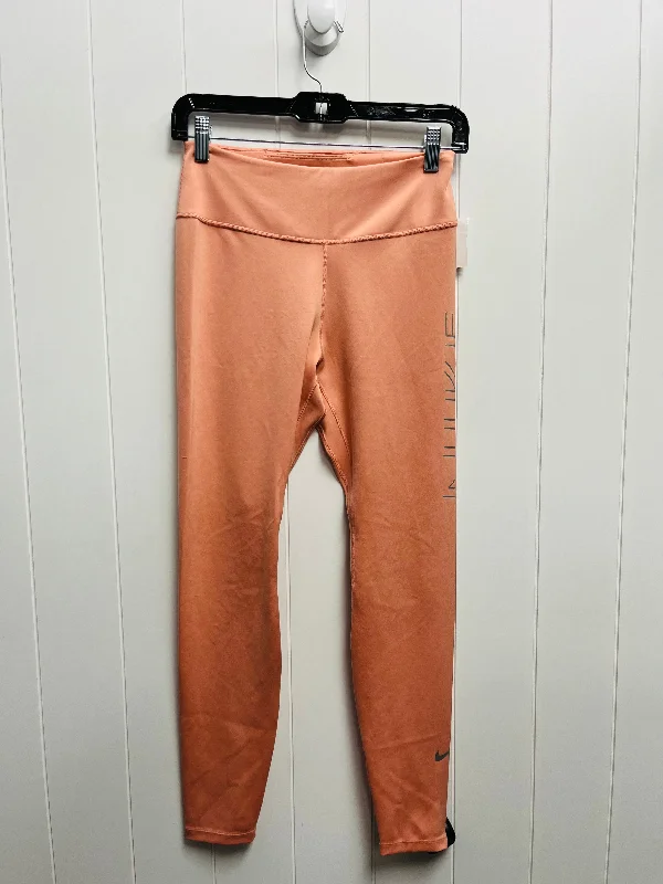 Orange Athletic Leggings Nike Apparel, Size M