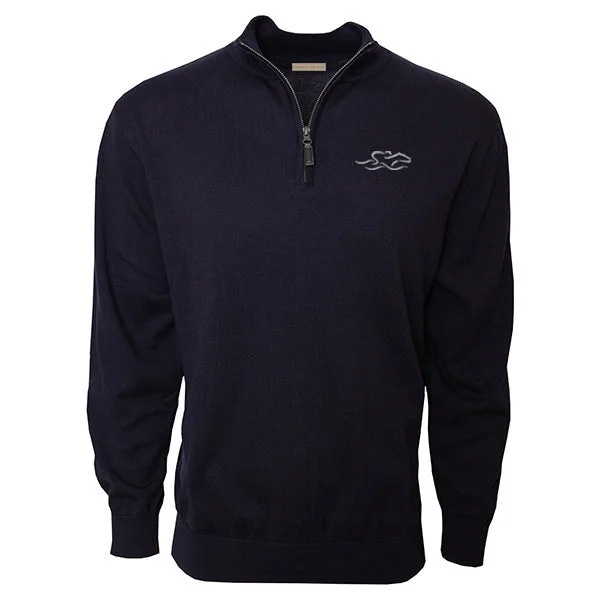 Qtr Zip Top Line Sweater - Navy