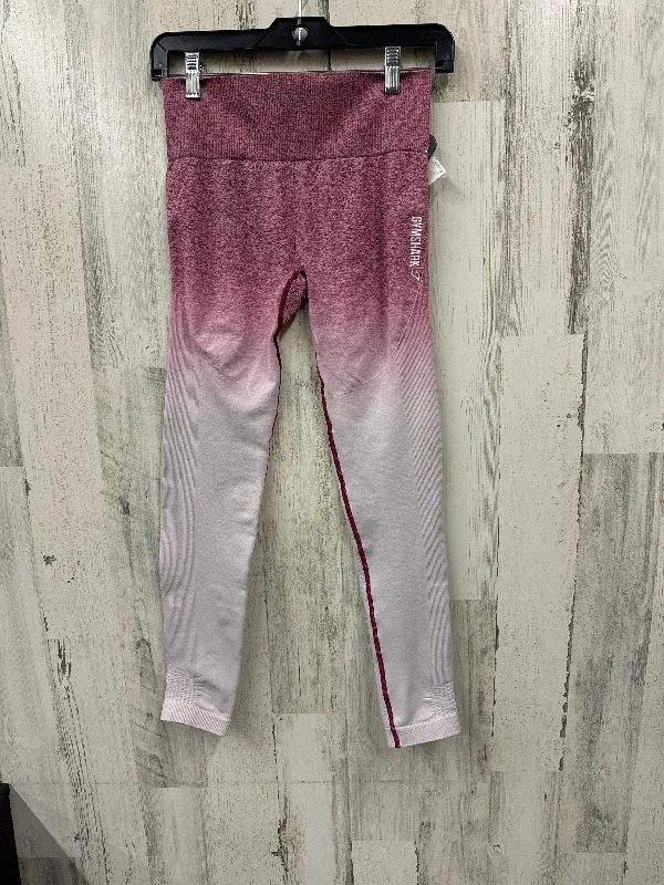 Red Athletic Leggings Gym Shark, Size S