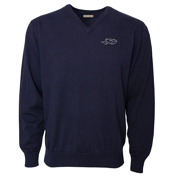 Signature Classic Cotton Sweater - Navy