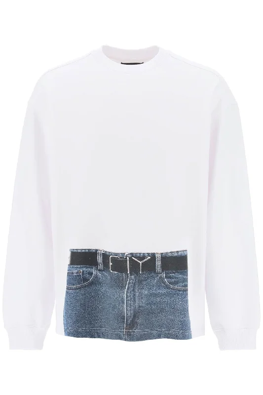 Y project trompe l'oeil sweatshirt